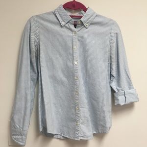 Vineyard Vines Blue and White Pinstripe Oxford